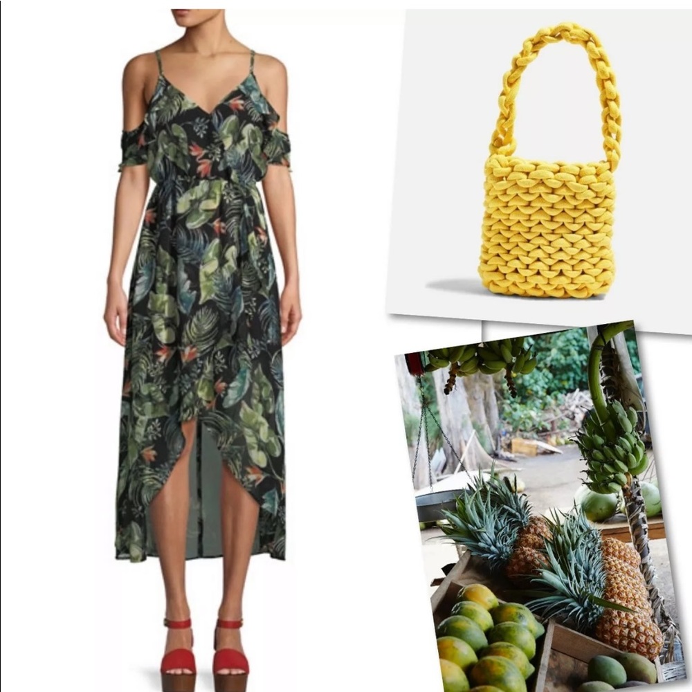 SANCTUARY SOFIA RUFFLED ISLAND FEVER MAXI DRESS